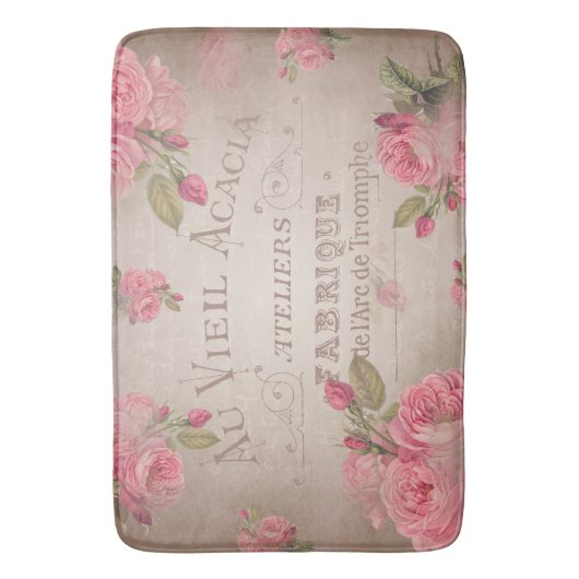 Bath Mat rozen frensh roos elegant (Voorkant Verticaal)