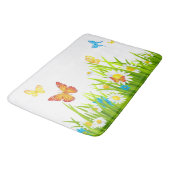 Bath Mat/Spring Butterflies en Flowers Badmat (Gekanteld)