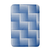 Bath Mat - Tegels van Blue Ombre Stripes (Voorkant Verticaal)