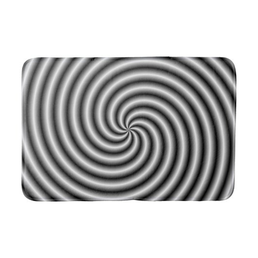 Bath Mat The Swirl in Black and White (Voorkant)