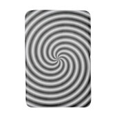 Bath Mat The Swirl in Black and White (Voorkant Verticaal)