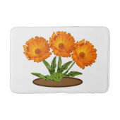 Bath Mat - Three Oranje Calendula (Voorkant)