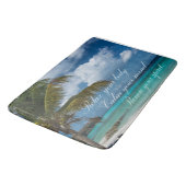 Bath Mat/Tropical Beach met Citaat Badmat (Gekanteld)