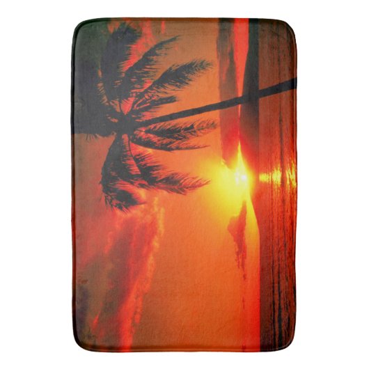 Bath Mat/Tropical Sunset Badmat (Voorkant Verticaal)