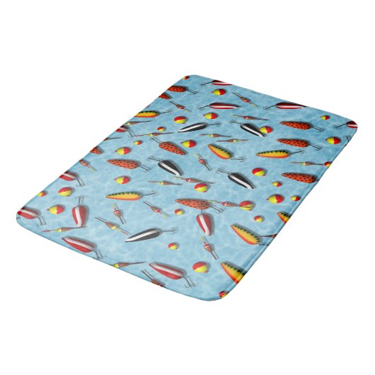 Bath Mat - Vist Bobs and Lures (Gekanteld)