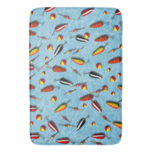 Bath Mat - Vist Bobs and Lures (Voorkant Verticaal)
