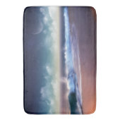 Bath Mat/Waves on Beach 's nachts Badmat (Voorkant Verticaal)