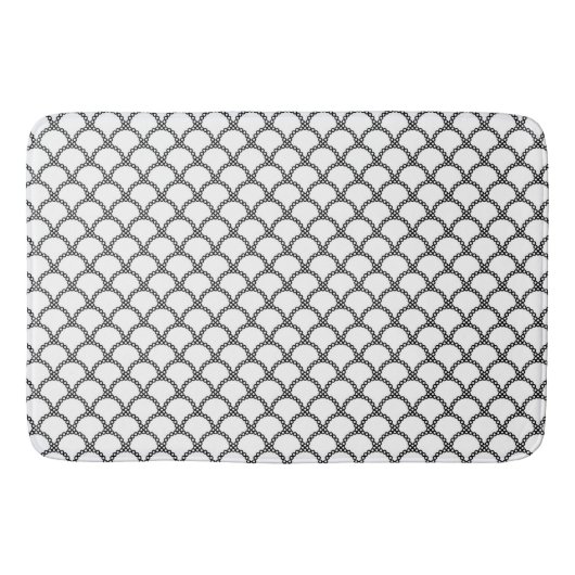 Bath Mat/White & Black Badmat (Voorkant)