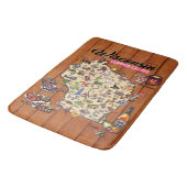 Bath Mat - Wisconsin Supper Club Map (Gekanteld)