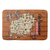Bath Mat - Wisconsin Supper Club Map (Voorkant)