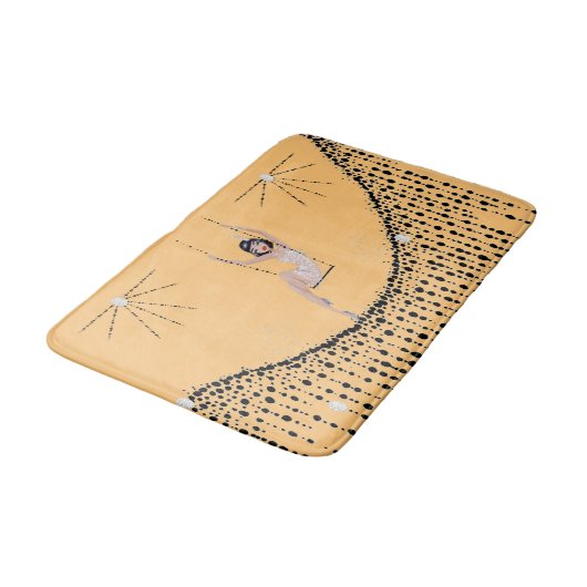 Bath Mat with Flapper Girl on Swing (Gekanteld)