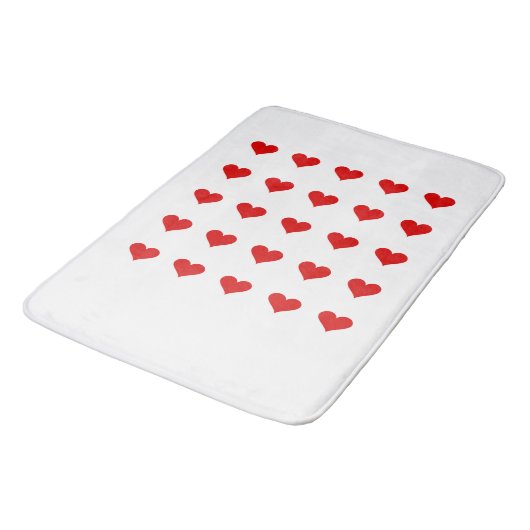 Bath Mat with hearts. (Gekanteld)