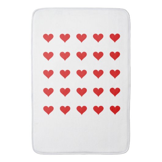 Bath Mat with hearts. (Voorkant Verticaal)