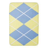 Bath Mat/Yellow en Blue Pset Diamond Pattern Badmat (Voorkant Verticaal)