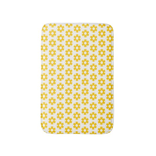 Bath Mat - Yellow Florets (Voorkant Verticaal)