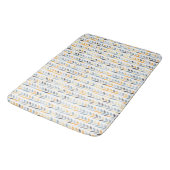 Bath Mat - Yellow Grey & Blue Vines (Gekanteld)