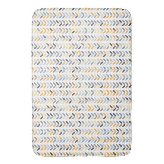 Bath Mat - Yellow Grey & Blue Vines (Voorkant Verticaal)
