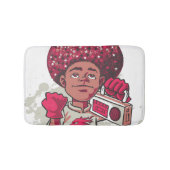 Bath Mat – YOUTH Power Afro & Boombox Urban Design (Voorkant)