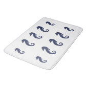 Bath Mat - Zee Horses (Navy Blue) (Gekanteld)