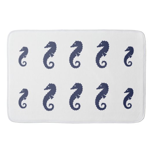 Bath Mat - Zee Horses (Navy Blue) (Voorkant)