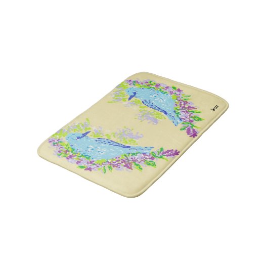 Bath Mats/Blue Birds Badmat (Gekanteld)