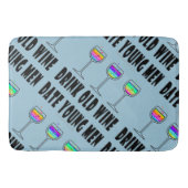 BATH MATS - DRINK OUDE WIJN, DATUM JONGE MANNEN BADMAT (Voorkant)