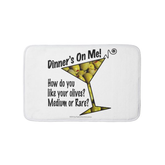BATH MATS - MEDIUM- OF ZELDZAME MARTINI-OLIJVEN? BADMAT (Voorkant)