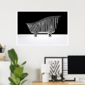 Bath met zebrastrepen poster (Thuiskantoor)
