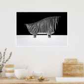 Bath met zebrastrepen poster (Keuken)