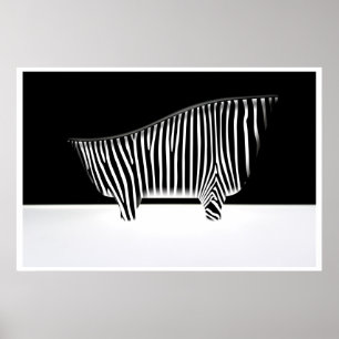 Bath met zebrastrepen poster