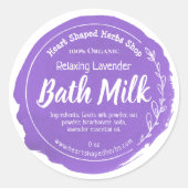 Bath Milk Label Handmade Business (Voorkant)