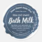 Bath Milk Label Handmade Business (Voorkant)