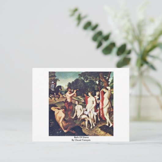 Bath of Diana by Clouet François Briefkaart (Staand voorkant)