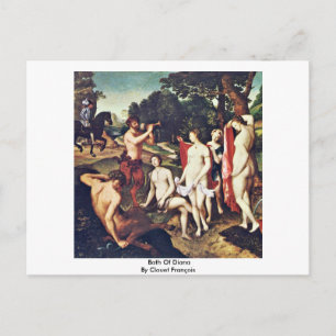 Bath of Diana by Clouet François Briefkaart