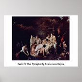 Bath of the Nymphs by Francesco Hayez Poster (Voorkant)
