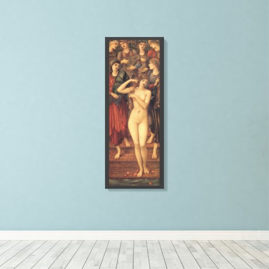 Bath of Venus by Sir Edward Coley Burne-Jones Canvas Afdruk (Insitu (Houten vloer))