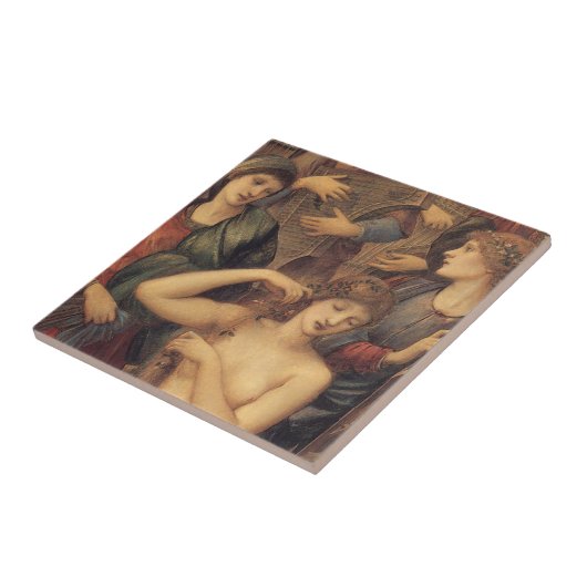 Bath of Venus by Sir Edward Coley Burne-Jones Tegeltje (Zijkant)