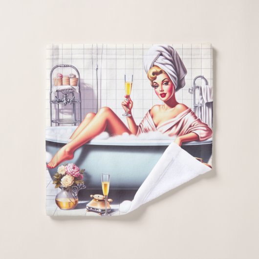  Bath Pin-Up Bad Handdoek (Wasdoekje)