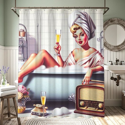  Bath Pin-Up Douchegordijn