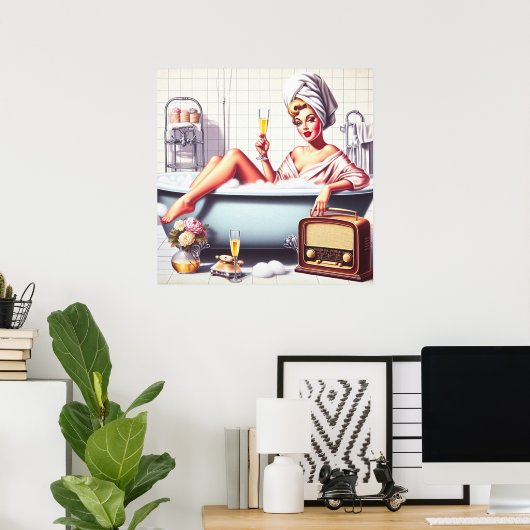  Bath Pin-Up Poster (Thuiskantoor)