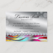 Bath Queen Nail Salon Bubbles Bold Visitekaartje (Achterkant)