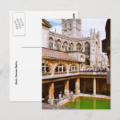 Bath, Roman baths and Bath Abbey Briefkaart (Voorkant / Achterkant)
