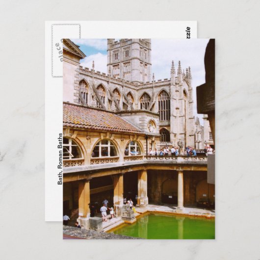Bath, Roman baths and Bath Abbey Briefkaart (Voorkant / Achterkant)