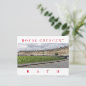 Bath Royal Crescent uitzicht ansichtkaart Briefkaart (Staand voorkant)