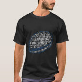 Bath Rugby Union Fan Rugby Ball Word Cloud English T-shirt (Voorkant)
