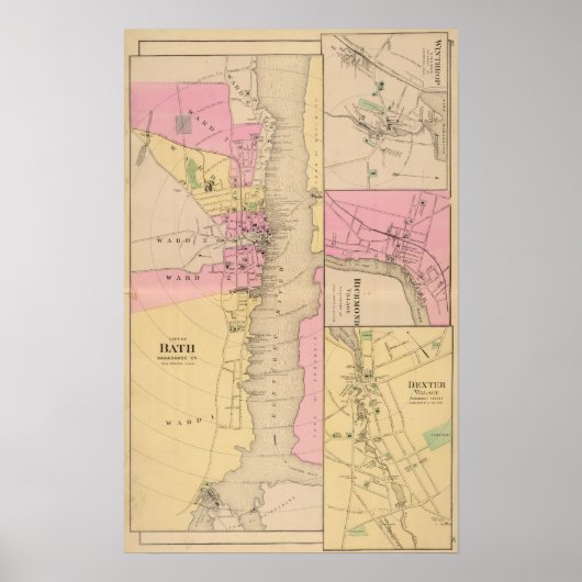 Bath, Sagadahoc County Poster (Voorkant)