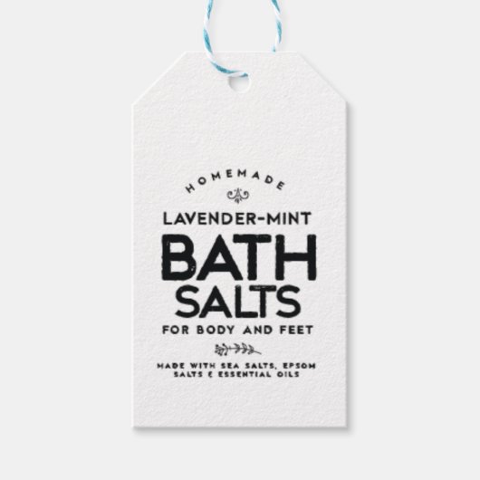 Bath Salts Gift Label Cadeaulabel (Voorkant)