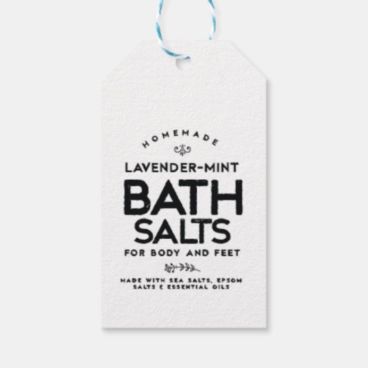 Bath Salts Gift Label Cadeaulabel (Achterkant)