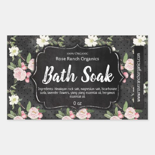 Bath Soak Label Handmade Business (Voorkant)