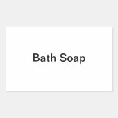 Bath Soap-labels Rechthoekige Sticker (Voorkant)